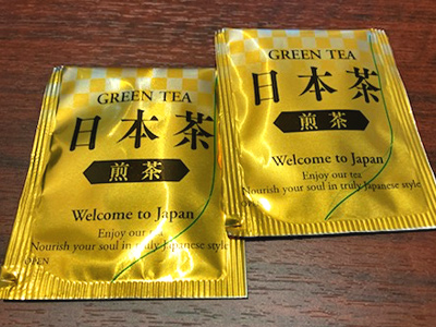 日本茶のティーバッグ